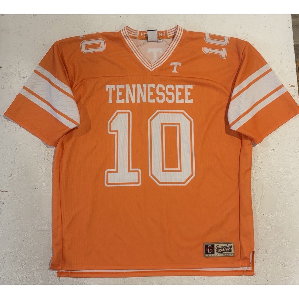 GameDay Greats Squirrel White Tennessee Jersey Orange #10 Mens 2XL NCAA Football